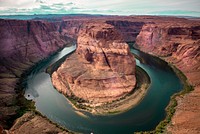 Horseshoe Bend Grand Canyon, Arizona. Original public domain image from Wikimedia Commons