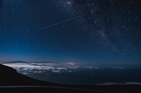 Haleakala Summit: Starry Sky. Original public domain image from Wikimedia Commons