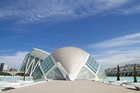 Blue sky with cloud and futuristic modern architecture at Ciudad de las Artes y las Ciencias. Original public domain image from <a href="https://commons.wikimedia.org/wiki/File:City_of_Arts_and_Sciences_(Unsplash).jpg" target="_blank" rel="noopener noreferrer nofollow">Wikimedia Commons</a>