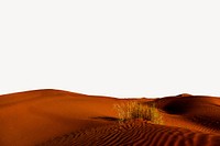 Desert landscape collage element, off white design psd