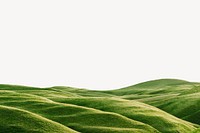 Green hill, landscape border background psd