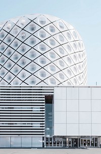 A modern geometric building design in Madrid.. Original public domain image from <a href="https://commons.wikimedia.org/wiki/File:Geometric_Building_Madrid_(Unsplash).jpg" target="_blank" rel="noopener noreferrer nofollow">Wikimedia Commons</a>