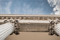 Looking up at the ancient columns in Salzburg.. Original public domain image from <a href="https://commons.wikimedia.org/wiki/File:Columns_Salzburg_(Unsplash).jpg" target="_blank" rel="noopener noreferrer nofollow">Wikimedia Commons</a>