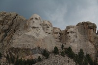 Mount Rushmore. Original public domain image from Wikimedia Commons