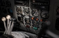 Dashboard in the pilot's cockpit. Original public domain image from Wikimedia Commons