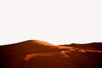 Sand dunes collage element, off white design psd