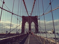Brooklyn Bridge. Original public domain image from Wikimedia Commons