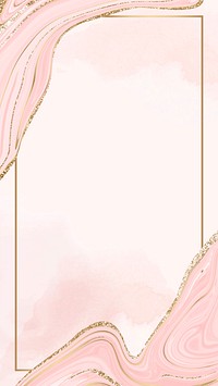 Gold frame psd pastel pink marble paint