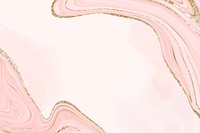 Pink marble background with gold lining