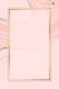 Gold frame psd pink marble paint