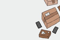 Parcel delivery psd, online shopping boxes