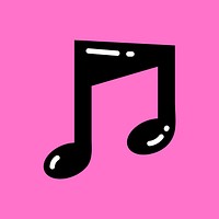 Music psd icon on pink background