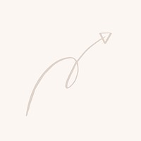 Gray doodle reverse arrow psd