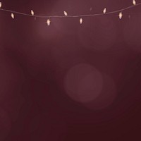 Bokeh background vector in burgundy red with glowing hanging lights