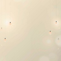 Bokeh background vector in beige with glowing string lights