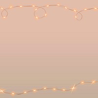 Festive pink background vector with glowing wired lights