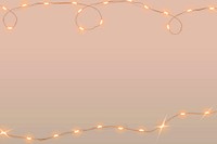 Festive pink background vector with glowing wired lights