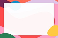 Abstract frame vector in colorful modern memphis style