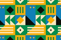 Bauhaus inspired pattern vector flat design background