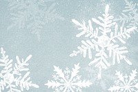 Winter snowflake graphic vector on blue background