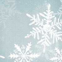 Winter snowflake graphic vector on blue background