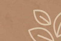 Leaf line brown background vector