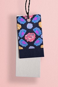 Floral fashion label colorful roses with design space