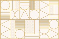 Art deco pattern background in gold