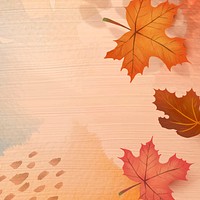 Fall season background vector with maple leaves
