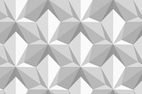 Kite 3D geometric pattern vector grey background in abstract style