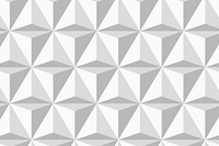 Triangle 3D geometric pattern grey background in simple style