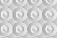 Circle 3D geometric pattern grey background in simple style