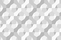 Simple 3D geometric pattern vector grey background