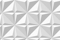 Kite 3D geometric pattern grey background in simple style