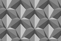 Kite 3D geometric pattern vector grey background in abstract style