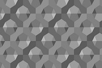 Simple 3D geometric pattern vector grey background