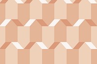 Pentagon 3D geometric pattern vector orange background in modern style