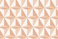 Triangle 3D geometric pattern vector orange background in abstract style