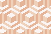 Blocks 3D geometric pattern orange background in modern style