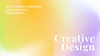 Colorful mesh gradient template vector for blog banner