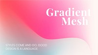 Aesthetic mesh gradient template vector for blog banner