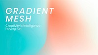 Aesthetic template vector blue and orange gradient for blog banner