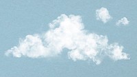 Realistic cloud element vector in blue background