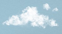 Realistic cloud element psd in blue background