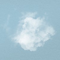 Realistic cloud element psd in blue background