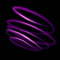 Pink light streak element psd in black background