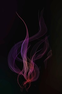 Pink smoke element psd in black background