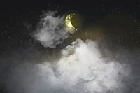 Sky background vector with crescent moon