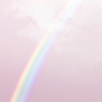 Pastel background with white rainbow