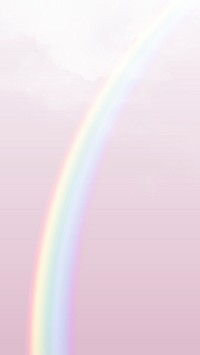 Pastel background vector with rainbow